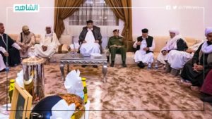 خلال لقاءه بوفد هراوة.. “المنفي” يؤكد على ضرورة وحدة التراب الليبي