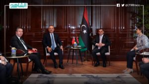 رئيس الحكومة الليبية يلتقي وزير الخارجية التركي قبيل مؤتمر برلين 2