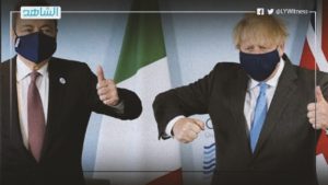 رئيس الوزراء الإيطالي يبحث مع نظيره البريطاني دعم وقف إطلاق النار في ليبيا