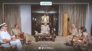 المشير خليفة حفتر يجتمع مع رؤساء أركان الجيش الوطني الليبي