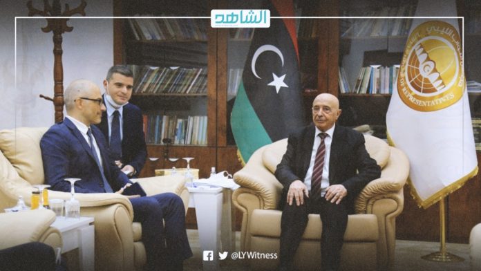 ليبيا.. رئيس البرلمان يستقبل مبعوث وزير الخارجية الإيطالي في القبة