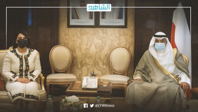 رئيس وزراء الكويت ووزيرة الخارجية الليبية