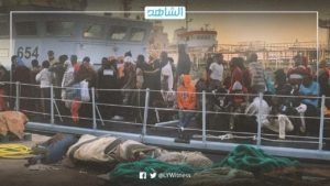 حرس السواحل ينفذ 75 مهاجراً غير شرعي قبالة السواحل الليبية