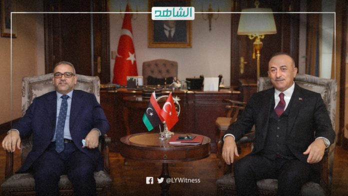 وزير الخارجية التركي ورئيس المجلس الاستشاري الليبي