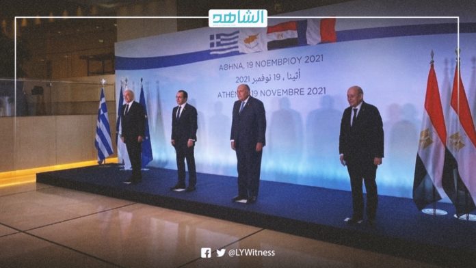 وزراء خارجية اليونان وقبرص ومصر وفرنسا