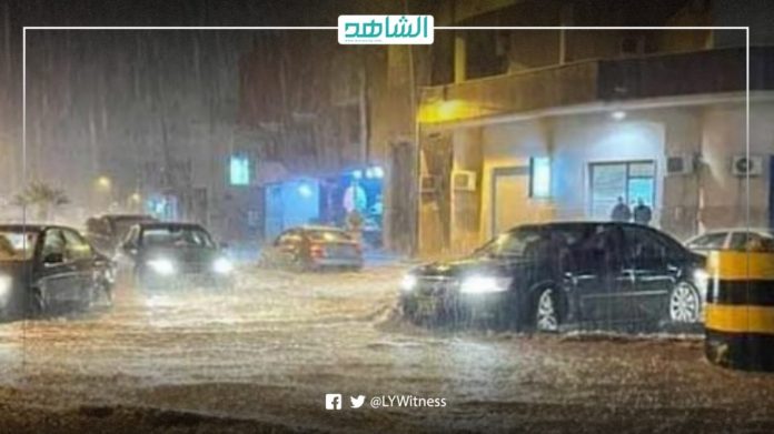 سقوط أمطار في طرابلس وجنزور