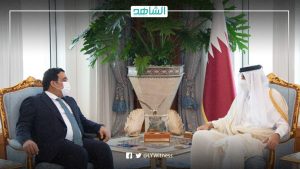 “المنفي” يبحث مع أمير قطر تطورات الأوضاع في ليبيا