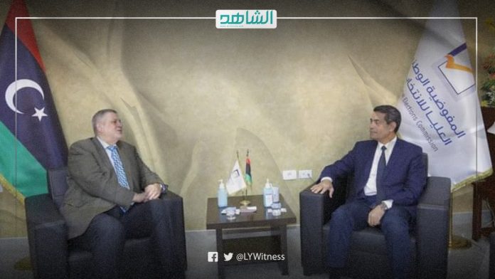 رئيس مفوضية الانتخابات الليبية عماد السايح والمبعوث الأممي يان كوبيش