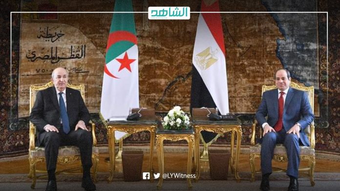 الرئيس المصري عبد الفتاح السيسي ونظيره الجزائري عبد المجيد تبون