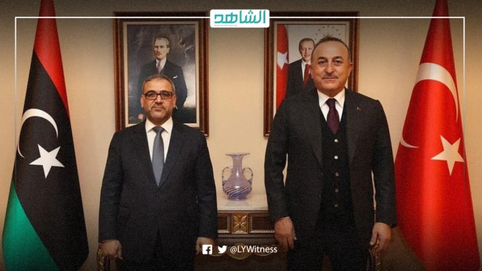 وزير الخارجية التركي ورئيس المجلس الاستشاري الليبي