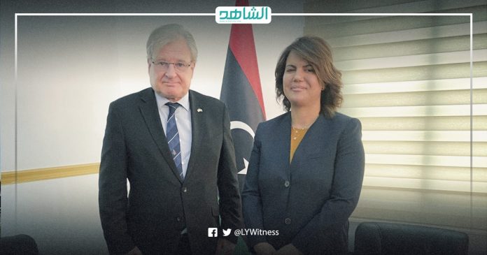 وزيرة الخارجية الليبية والسفير الأمريكي لدى ليبيا