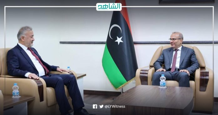 عضو المجلس الرئاسي عبد الله اللافي وسفير تركيا لدى ليبيا كنعان يلماز
