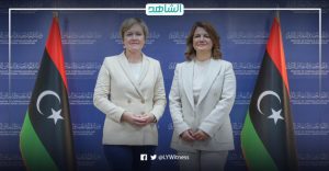 وزيرة الخارجية تبحث مع السفيرة البريطانية في ليبيا تطورات الأوضاع السياسية