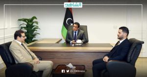 “المنفي” يبحث مع رئيس حزب العدالة والبناء التطورات السياسية في ليبيا