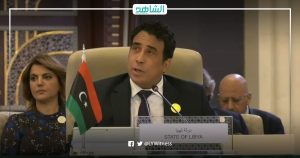 “المنفي” يدعو بقمة جدة لموقف عربي موحد تجاه الأوضاع في ليبيا