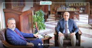 “الكبير” يناقش مع “بن قدارة” خطة مؤسسة النفط الليبية لرفع الإنتاج إلى 2 مليون برميل يومياً