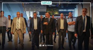 وفد وزارة الطيران المدني المصري يتفقد مطار مصراتة غربي ليبيا