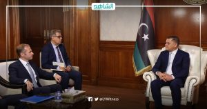 “دبيبة” يبحث مبعوث الرئيس الفرنسي ملف الانتخابات الليبية
