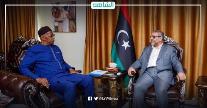 رئيس مجلس الدولة الاستشاري الليبي خالد المشري ورئيس بعثة الأمم المتحدة للدعم في ليبيا عبد الله باتيلي
