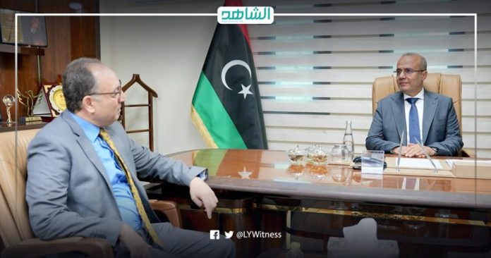 عضو المجلس الرئاسي عبد الله اللافي والسفير التونسي لدى ليبيا الأسعد العجيلي
