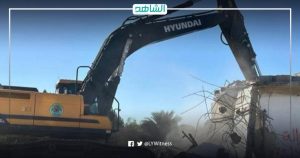 وزارة الداخلية الليبية تزيل مبانِ عشوائية بمنفذ رأس اجدير