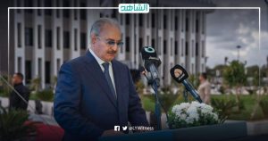 “حفتر” يفتتح مبنى الإدارة والبوابة الرئيسية لجامعة بنغازي بعد صيانتهما