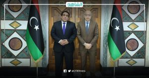 ليبيا.. المنفي يبحث مع الكبير تحديد آلية تنسيق أعمال اللجنة المالية العليا