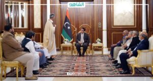 وفداً من قبيلة المغاربة لـ”المنفي”: نجاح مشروع المصالحة الوطنية سيمهد لاستقرار ليبيا