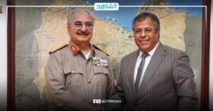 المشير حفتر يبحث مع رئيس النهر الصناعي تعزيز تدفق المياه بالمدن الليبية