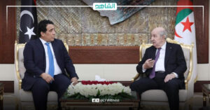 “المنفي” يجري مباحثات مع “تبون” لتعزيز العلاقات بين ليبيا والجزائر