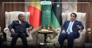المنفي يلتقي رئيس الكونغو ويبحثان ملف المصالحة الوطنية في ليبيا