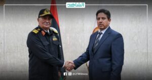 “العقوري” يبحث مع رئيس الأركان البحرية أمن السواحل الليبية والهجرة غير الشرعية