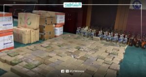 مديرية أمن الجفرة تضبط كمية كبيرة من المخدرات والخمور