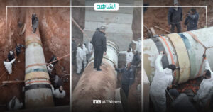 جهاز النهر الصناعي يجري صيانة لخط المياه الرئيسي الناقل لمدن الجبل الغربي