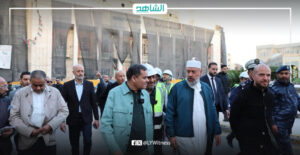 “دبيبة” يتفقد مشروع صيانة واجهات المباني بوسط طرابلس