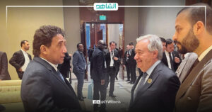 المنفي يبحث مع الأمين العام للأمم المتحدة آخر التطورات السياسية والأمنية في ليبيا