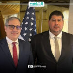 القائم بأعمال السفارة الأمريكية لدى ليبيا جيريمي برنت رئيس المؤسسة الوطنية للنفط المكلف مسعود سليمان