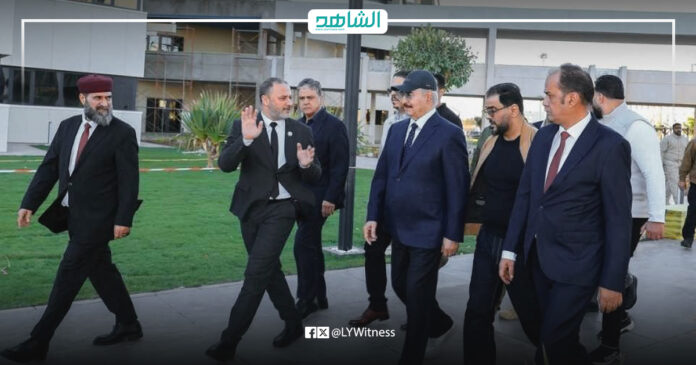 المشير حفتر يتفقد مشاريع الإعمار في مدينة بنغازي