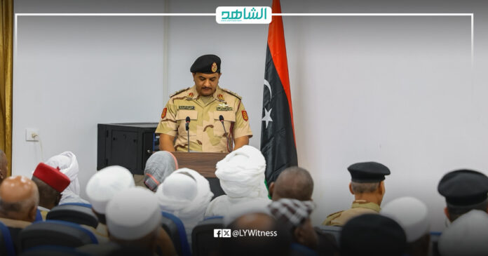 صدام حفتر يلتقي مشايخ وأعيان أوباري: صدام حفتر يلتقي مشايخ وأعيان أوباري: