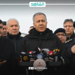 وزير الداخلية التركي علي يرلي كايا خلال مؤتمر الإعلان عن الصندوق الأسود لطائرة رئيس الأركان العامة لحكومة الوحدة