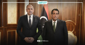 ليبيا.. المنفي ووزير خارجية اليونان يناقشان العلاقات الثنائية وترسيم الحدود البحرية